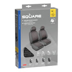 Square, coppia coprisedili anteriori in jacquard - Nero