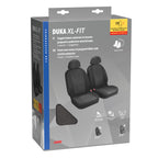 Duka XL-Fit, coppia coprisedili anteriori in tessuto jacquard e poliestere elasticizzati - Grigio