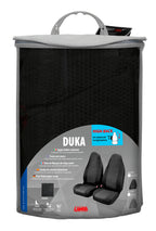 Duka High-Back, coppia coprisedili anteriori in tessuto jacquard e poliestere elasticizzati - Nero