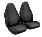 Duka High-Back, coppia coprisedili anteriori in tessuto jacquard e poliestere elasticizzati - Nero