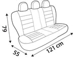 Duka Rear-Fit, coprisedile posteriore in tessuto jacquard e poliestere elasticizzati - Nero