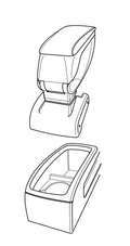 Attacco bracciolo - compatibile per Volkswagen Passat 4p (03/05>12/10) - Volkswagen Passat cc (06/08>02/12) - Volkswagen Passat Variant (09/05>12/10)