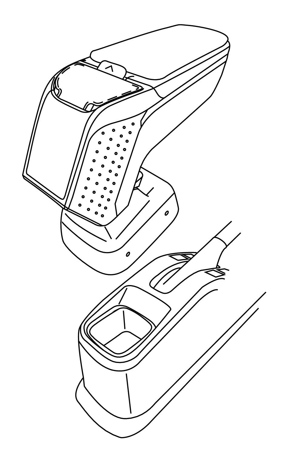 Armster 2, bracciolo su misura - compatibile per Fiat Sedici (03/06>05/15) - Suzuki SX4 (03/06>08/13)