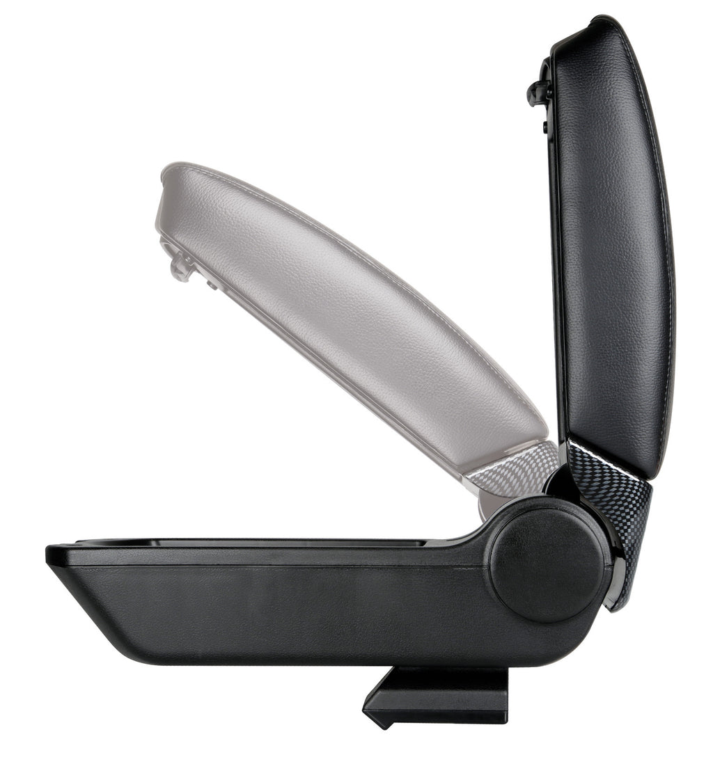 Premium, bracciolo 3 funzioni con doppio sistema di fissaggio e connessione USB, 12V - Carbon-Look