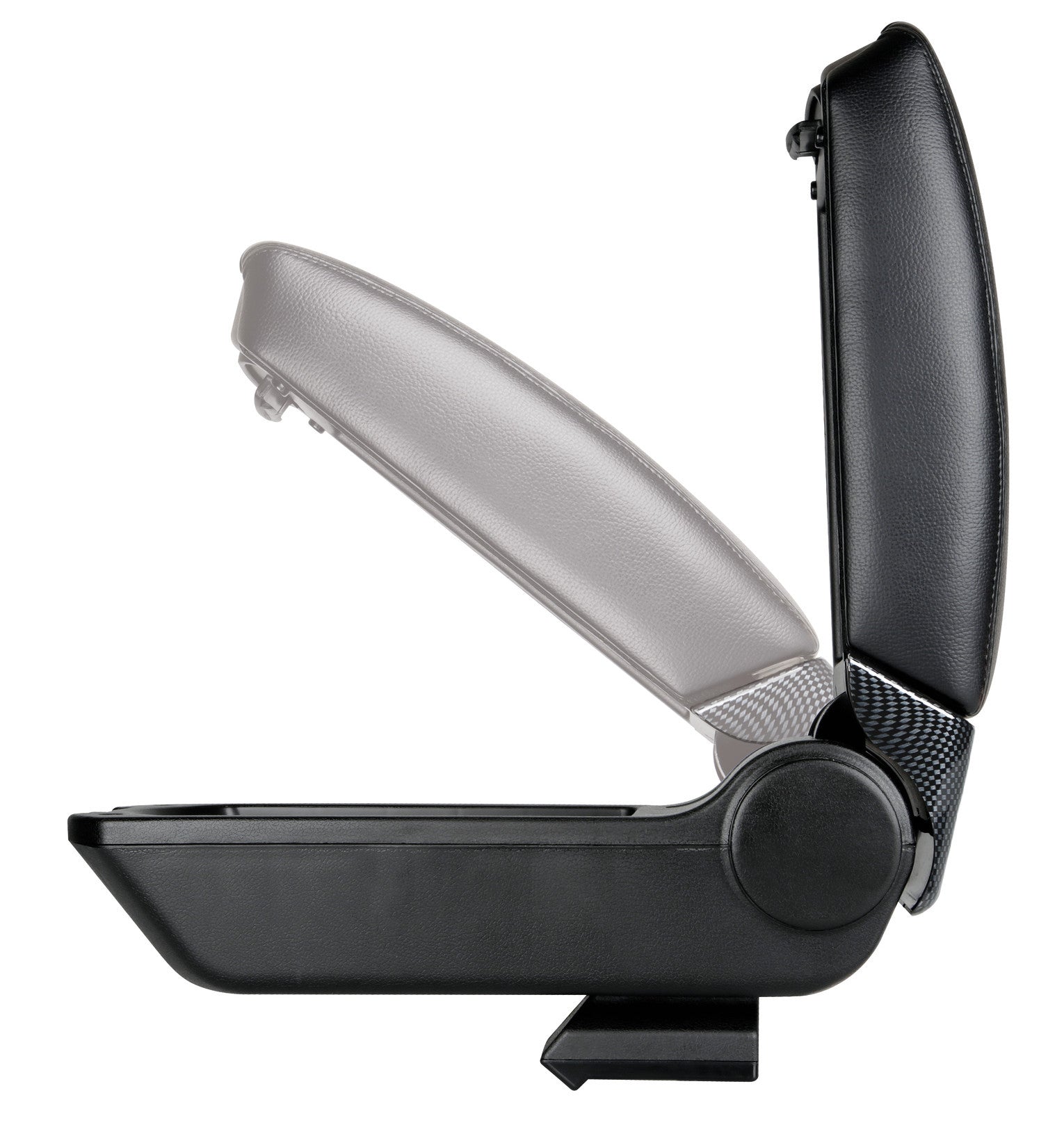Premium, bracciolo 3 funzioni con doppio sistema di fissaggio e connessione USB, 12V - Carbon-Look