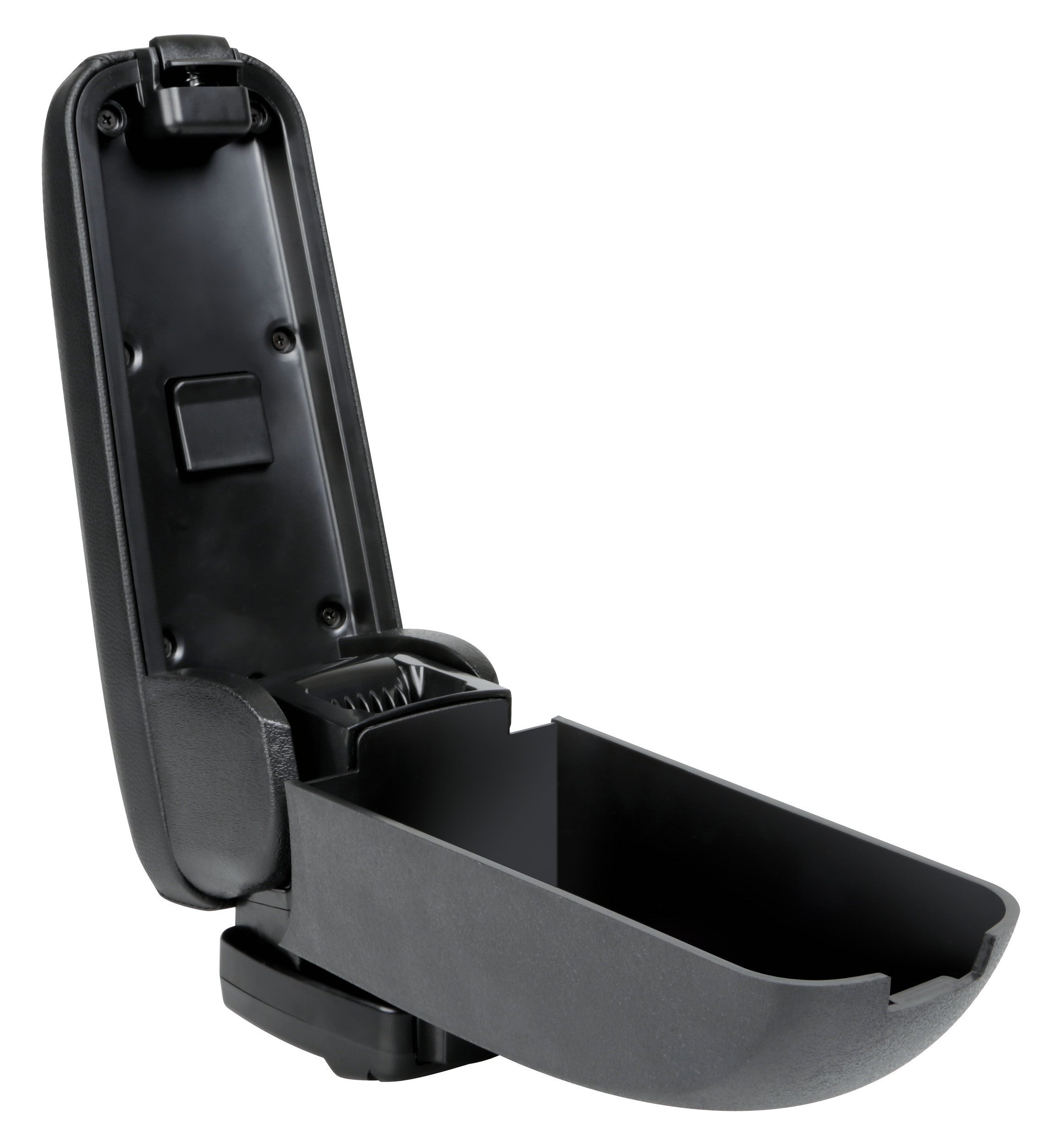 Compact, bracciolo 3 funzioni con doppio sistema di fissaggio - Nero