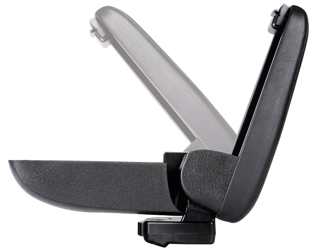 Compact, bracciolo 3 funzioni con doppio sistema di fissaggio - Nero