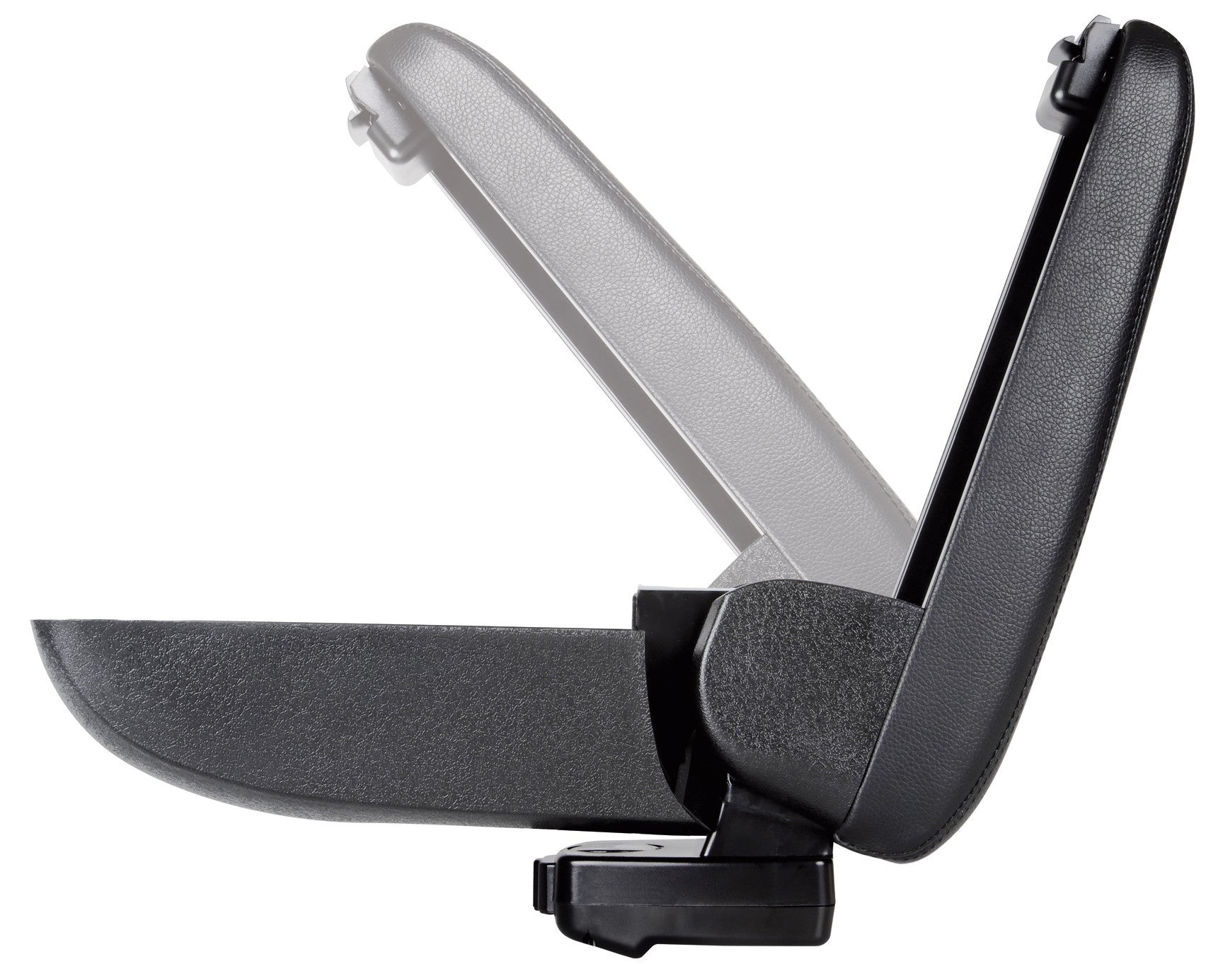 Compact, bracciolo 3 funzioni con doppio sistema di fissaggio - Nero