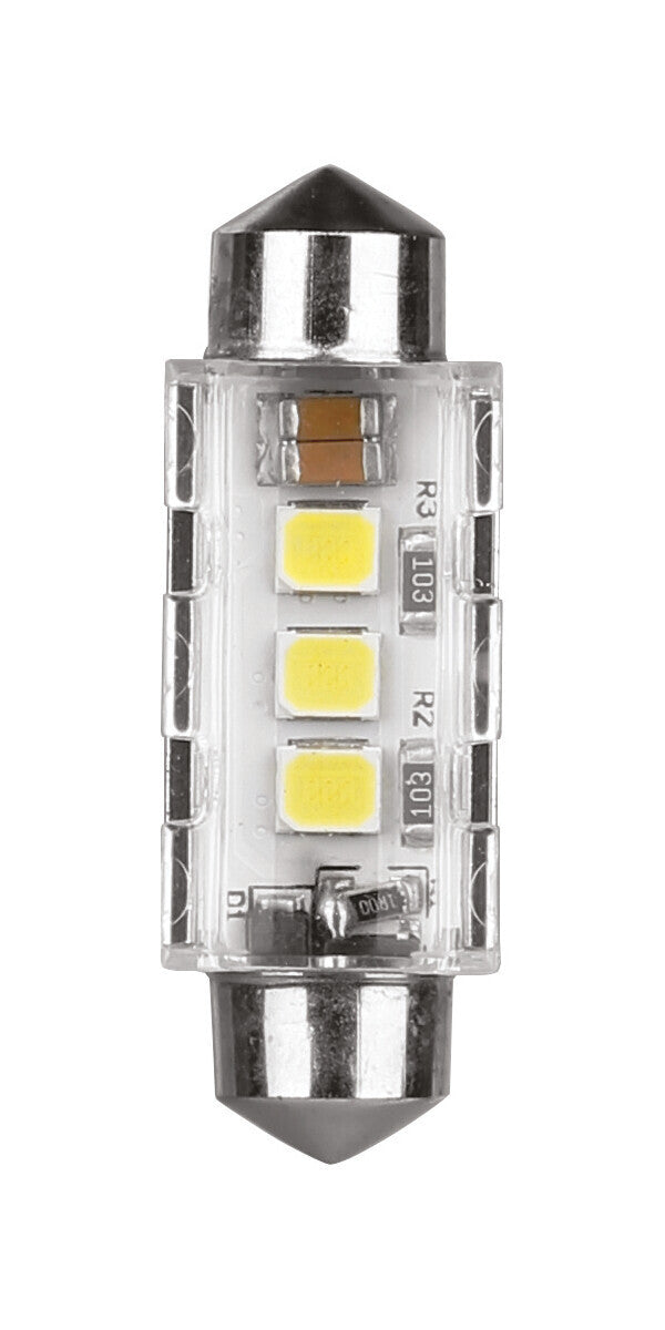 12/24V Pro-User Series - 12,5x36 mm - SV8,5-8 - 1 pz - Scatola - Bianco - Doppia polarità - Resistenza incorporata
