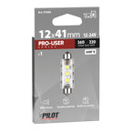 12/24V Pro-User Series - 12,5x41 mm - SV8,5-8 - 1 pz - Scatola - Bianco - Doppia polarità - Resistenza incorporata