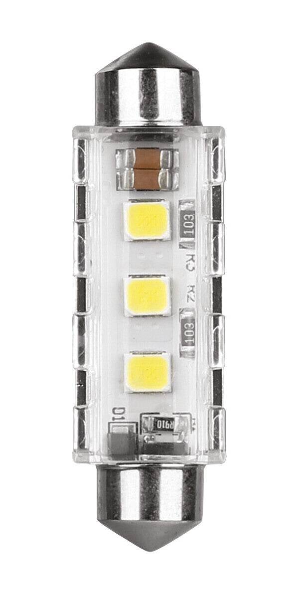 12/24V Pro-User Series - 12,5x41 mm - SV8,5-8 - 1 pz - Scatola - Bianco - Doppia polarità - Resistenza incorporata