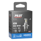 12/24V Halo Led Uranus Series, kit conversione a Led - (H4-H19) - 20W - P43t / PU43t-3 - 1 pz - Scatola