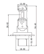 12/24V Halo Led Uranus Series, kit conversione a Led - (H7-H18) - 20W - PX26d / PY26d-1 - 1 pz - Scatola