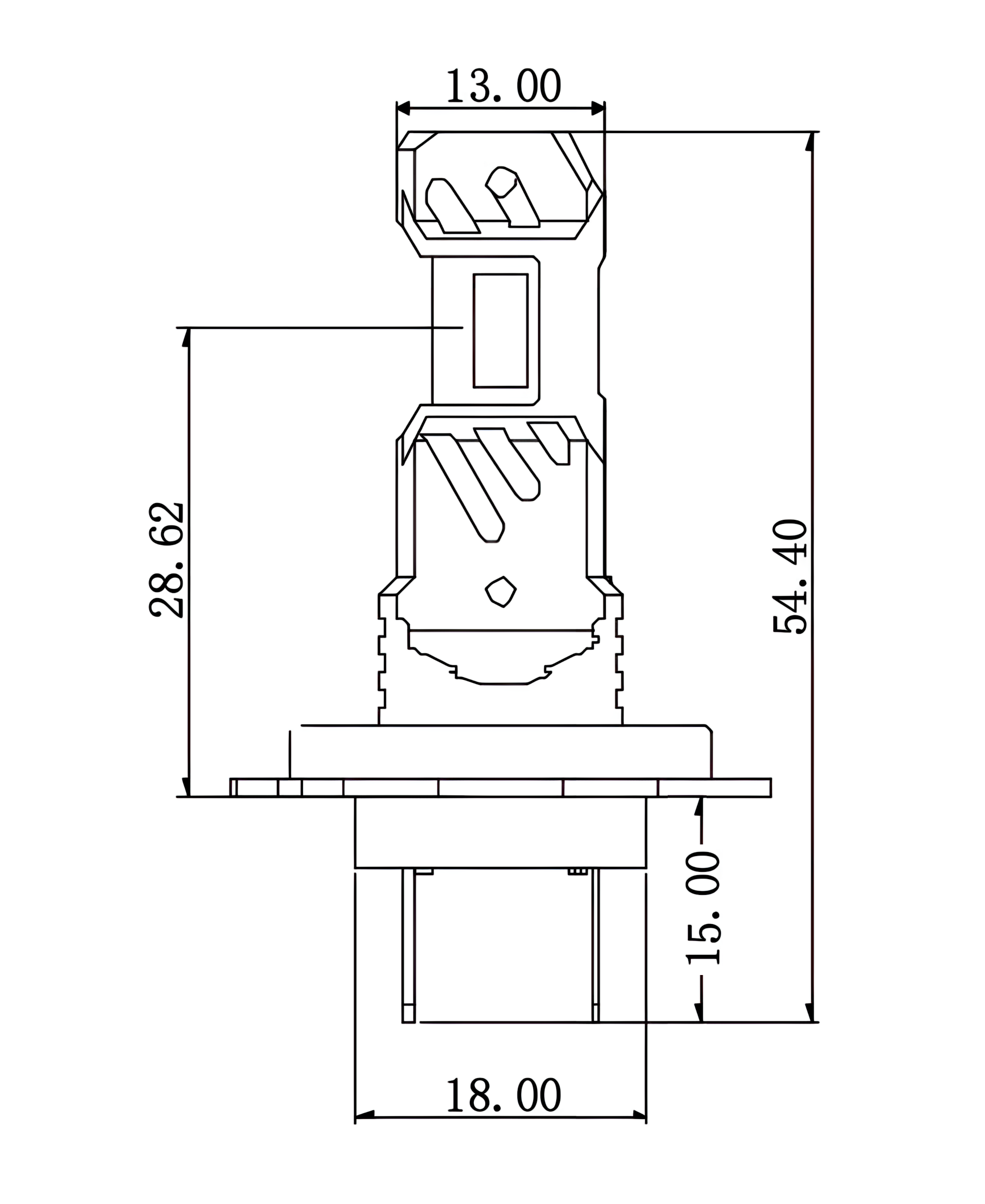 12/24V Halo Led Uranus Series, kit conversione a Led - (H7-H18) - 20W - PX26d / PY26d-1 - 1 pz - Scatola