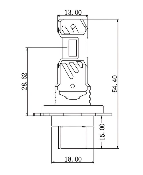 12/24V Halo Led Uranus Series, kit conversione a Led - (H7-H18) - 20W - PX26d / PY26d-1 - 1 pz - Scatola