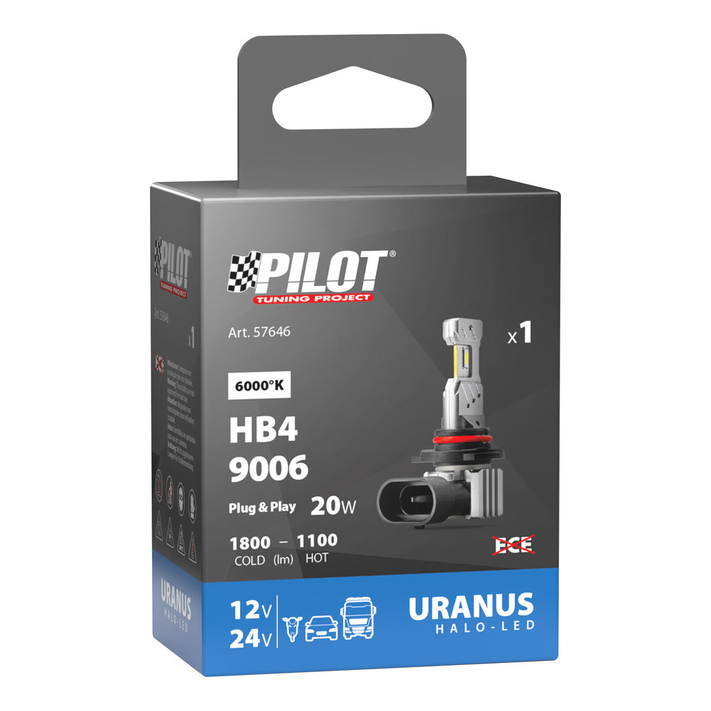 12/24V Halo Led Uranus Series, kit conversione a Led - (HB4 9006) - 20W - P22d - 1 pz - Scatola