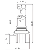 12/24V Halo Led Uranus Series, kit conversione a Led - (HIR2 9012) - 20W - PX22d - 1 pz - Scatola