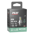 12/24V Halo Led Neptune Series, kit conversione a Led - (H4-H19) - 35W - P43t / PU43t-3 - 1 pz - Scatola