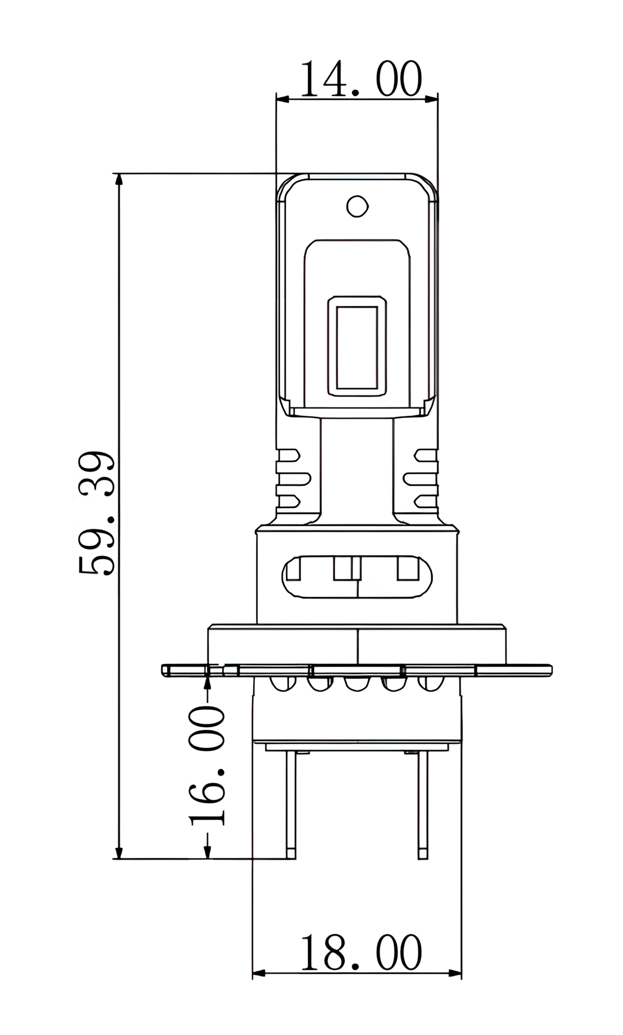 12/24V Halo Led Neptune Series, kit conversione a Led - (H7-H18) - 35W - PX26d / PY26d-1 - 1 pz - Scatola
