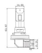 12/24V Halo Led Neptune Series, kit conversione a Led - (H8-H9-H11-H16) - 38W - PGJ19-X - 1 pz - Scatola