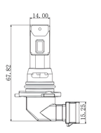 12/24V Halo Led Neptune Series, kit conversione a Led - (H10/HB3/HIR1) - 38W - P20d - 1 pz - Scatola