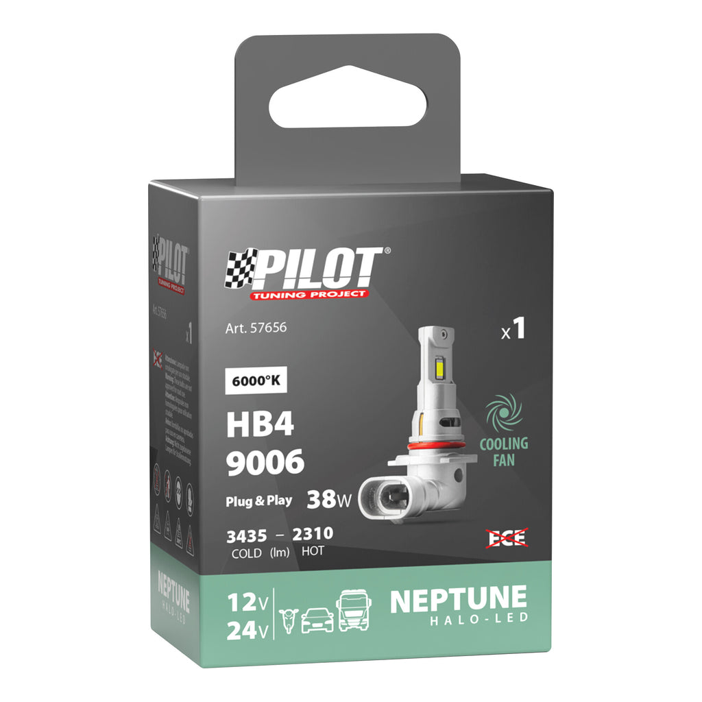 12/24V Halo Led Neptune Series, kit conversione a Led - (HB4 9006) - 38W - P22d - 1 pz - Scatola