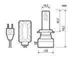 12/24V Halo Led Jupiter Series Quick-Fit - (H7-H18) - 55W - PX26d / PY26d-1 - 1 pz - Scatola