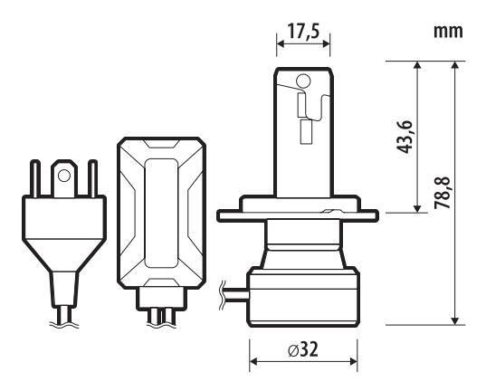 12/24V Halo Led Jupiter Series Quick-Fit - (H4-H19) - 55W - P43t / PU43t-3 - 1 pz - Scatola