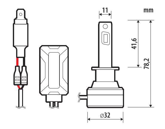 12/24V Halo Led Jupiter Series Quick-Fit - (H1) - 55W - P14,5s - 1 pz - Scatola