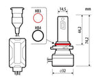12/24V Halo Led Jupiter Series Quick-Fit - (HB3-HB4) - 55W - P20d / P22d - 1 pz - Scatola