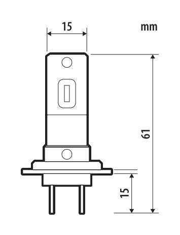 12V Halo Led Venus Series Quick-Fit - (H7-H18) - 13W - PX26d / PY26d-1 - 1 pz - Scatola