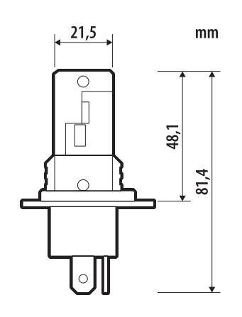 12V Halo Led Venus Series Quick-Fit - (H4-H19) - 21W - P43t / PU43t-3 - 1 pz - Scatola