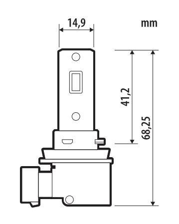 12V Halo Led Venus Series Quick-Fit - (H8-H9-H11) - 10W - PGJ19-X - 1 pz - Scatola