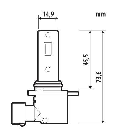 12V Halo Led Venus Series Quick-Fit - (HIR2 9012) - 10W - PX22d - 1 pz - Scatola