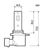 12V Halo Led Venus Series Quick-Fit - (HIR2 9012) - 10W - PX22d - 1 pz - Scatola