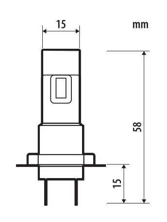 12V Halo Led Alien-X Series Quick-Fit - (H7-H18) - 22W - PX26d / PY26d-1 - 1 pz - Scatola