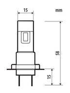 12V Halo Led Alien-X Series Quick-Fit - (H7-H18) - 22W - PX26d / PY26d-1 - 1 pz - Scatola