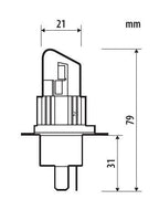 24V Halo Led Alien-X Series Quick-Fit - (H4) - 22W - P43t - 1 pz - Scatola