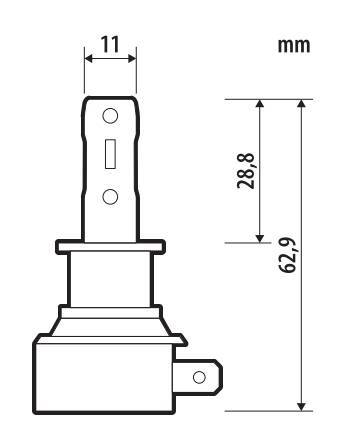 12V Halo Led Hyper Series Quick-Fit - (H3) - 15W - PK22s - 1 pz - Scatola
