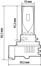 12V Halo Led Alien Series Quick-Fit - (H11) - 35W - PGJ19-2 - 1 pz - Scatola