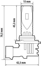 12V Halo Led Alien Series Quick-Fit - (HB4 9006) - 35W - P22d - 1 pz - Scatola