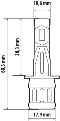 12V Halo Led Alien Series Quick-Fit - (H1) - 25W - P14,5s - 1 pz - Scatola