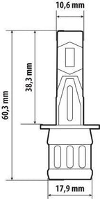 12V Halo Led Alien Series Quick-Fit - (H1) - 25W - P14,5s - 1 pz - Scatola
