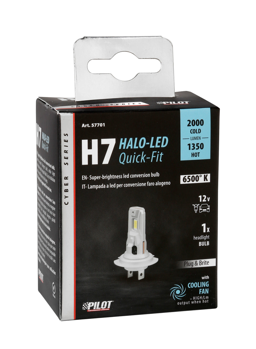 12V Halo Led Cyber Series Quick-Fit - (H7) - 22W - PX26d - 1 pz - Scatola