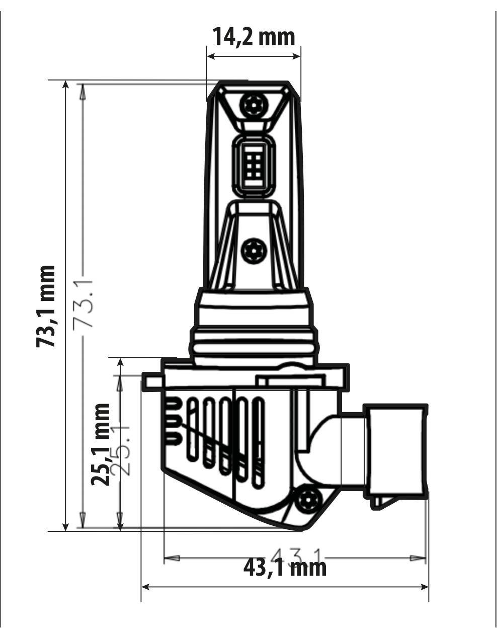 12V Halo Led Cyber Series Quick-Fit - (HB3-HB4) - 36W - P20d/P22d - 1 pz - Scatola