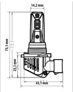 12V Halo Led Cyber Series Quick-Fit - (HB3-HB4) - 36W - P20d/P22d - 1 pz - Scatola
