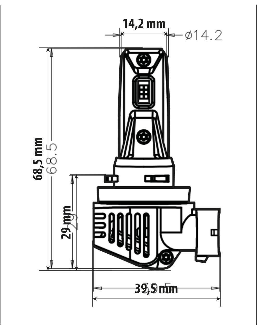 12V Halo Led Cyber Series Quick-Fit - (H11) - 36W - PGJ19-2 - 1 pz - Scatola