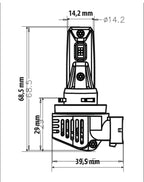 12V Halo Led Cyber Series Quick-Fit - (H11) - 36W - PGJ19-2 - 1 pz - Scatola