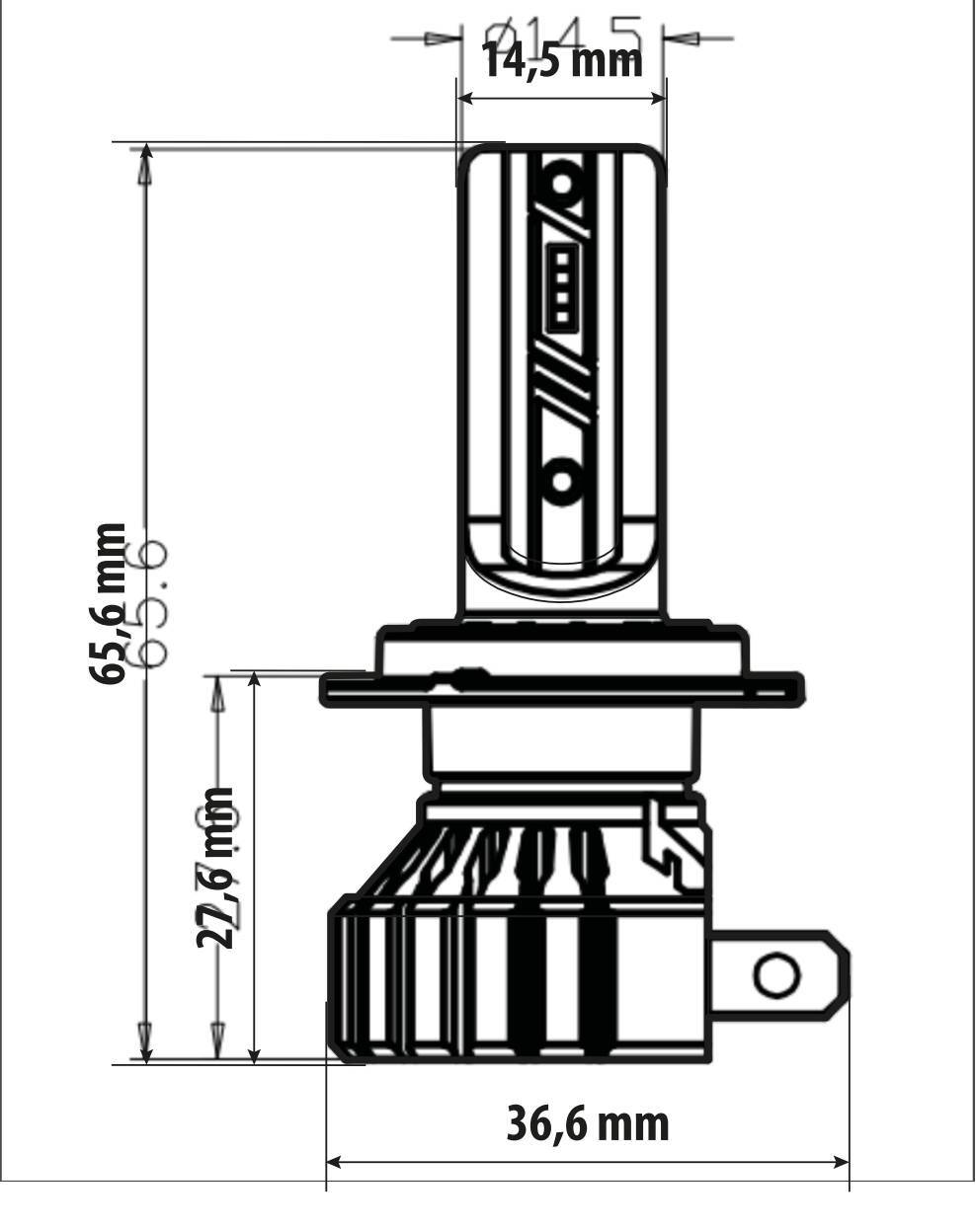 12V Halo Led Hyper Series Quick-Fit - (H7) - 15W - PX26d - 1 pz - Scatola
