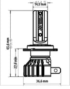 12V Halo Led Hyper Series Quick-Fit - (H7) - 15W - PX26d - 1 pz - Scatola